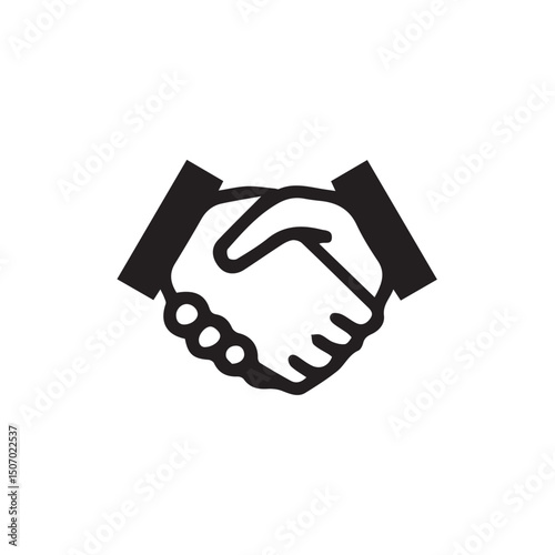 handshake icon vector illustration, Handshake Icon – Partnership and Agreement Symbol