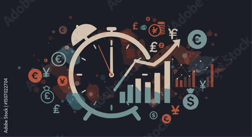 Abstract background a symbolic clock gear design concept