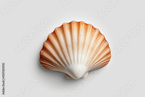 Scallops shell isolated on transparent background