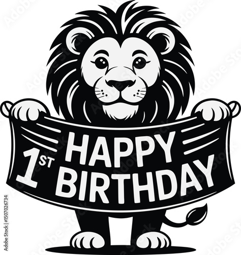 Lion Cub's 1st Birthday Greeting
