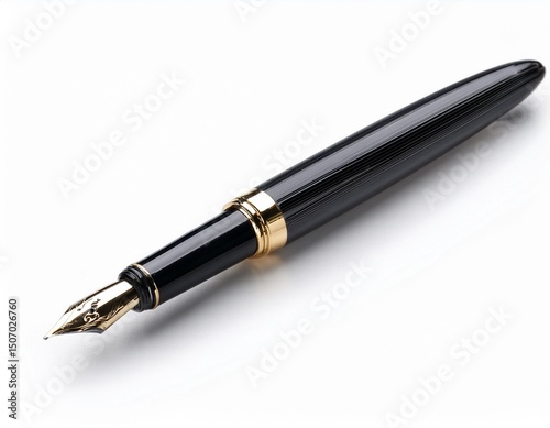 a fountain pen with a touch of classic isolated on white background