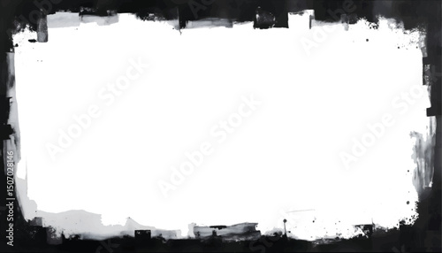 : A dynamic abstract artwork featuring bold black and white brushstrokes, emphasizing contrast and texture, ideal for conveying creativity and modern design concepts