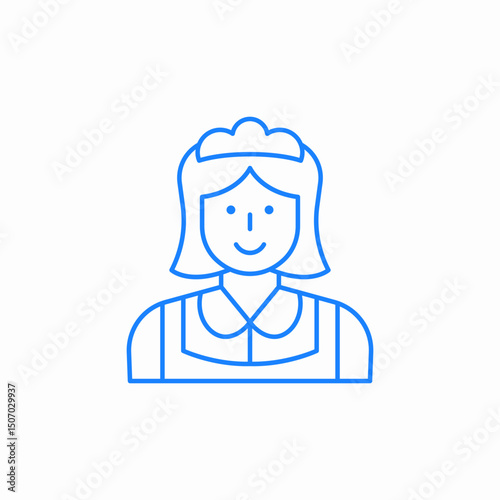 nurse smiling healthcare icon sign vector
