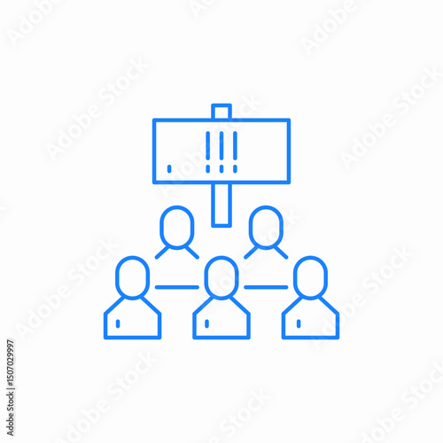 organizational chart people icon sign vector
