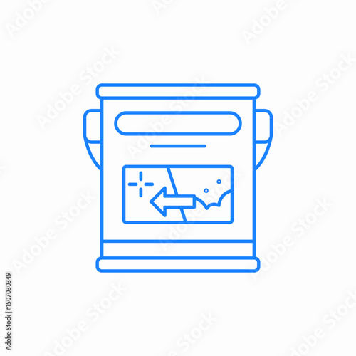 paint can bucket icon sign vector