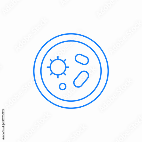 petri dish microbes icon sign vector