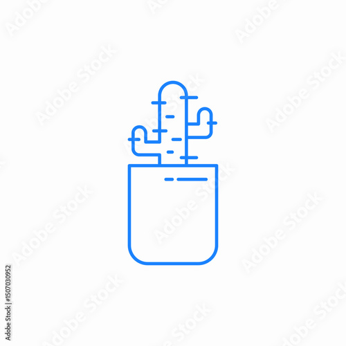plant cactus icon sign vector