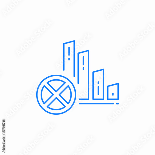 signal bars no icon sign vector