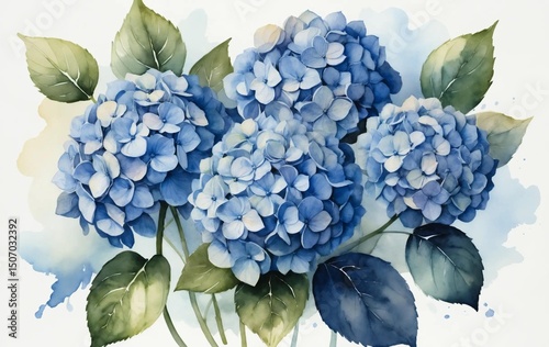 Bigleaf hydrangea background image, plant, nature banner texture advertisement poster