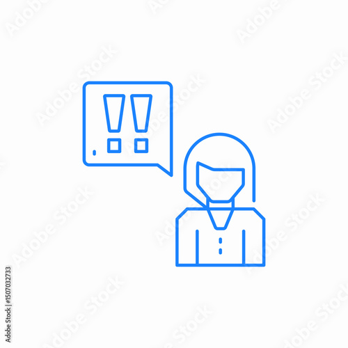 virtual assistant alert icon sign vector