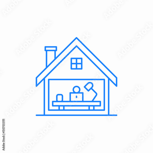 work from home remote icon sign vector
