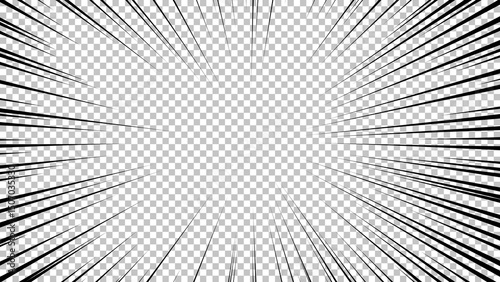 Black comic book transparent background