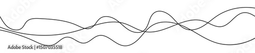 Thin curved wavy lines