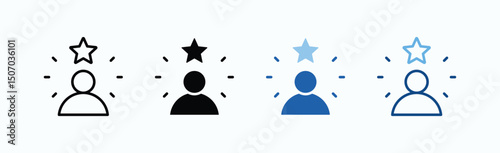 Role Model Icon Sheet Multiple Style Collection Isolated Vector