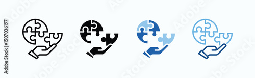 Contribution Icon Sheet Multiple Style Collection Isolated Vector