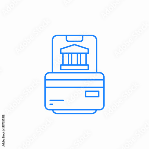 bank card mobile icon sign vector