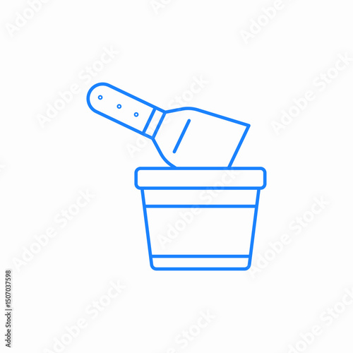 basket brush paint icon sign vector