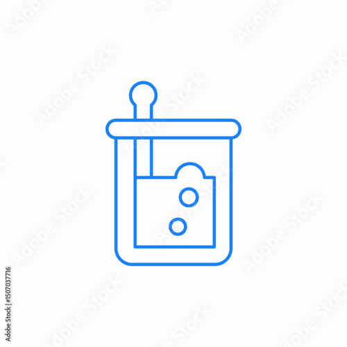 beaker bubble liquid icon sign vector