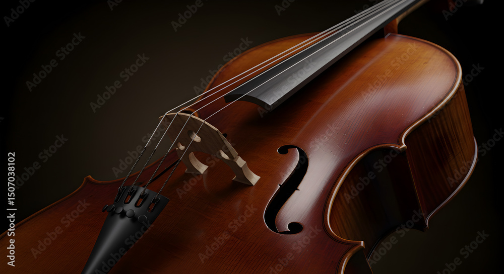 Fototapeta premium Cello: Rich Tones, Exquisite Craftsmanship – A Musical Masterpiece