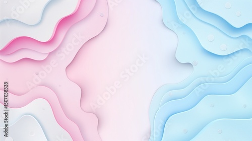 Pastel Pink and Blue Gradient with Abstract 3D Lines