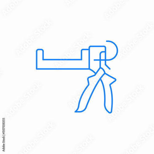 caulk gun icon sign vector