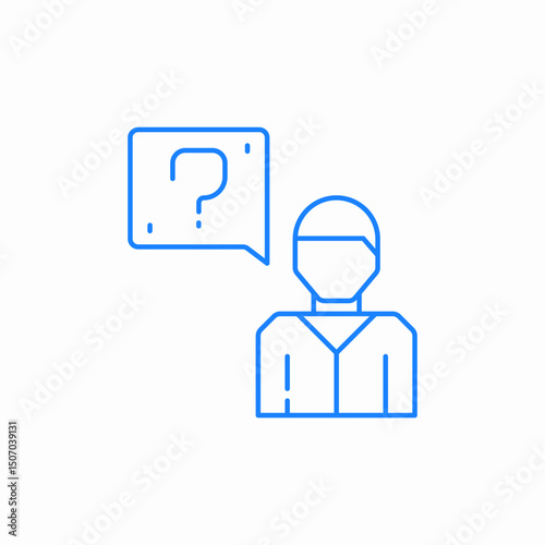customer ask question icon sign vector