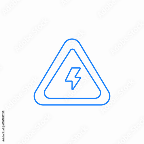 danger lightning triangle icon sign vector