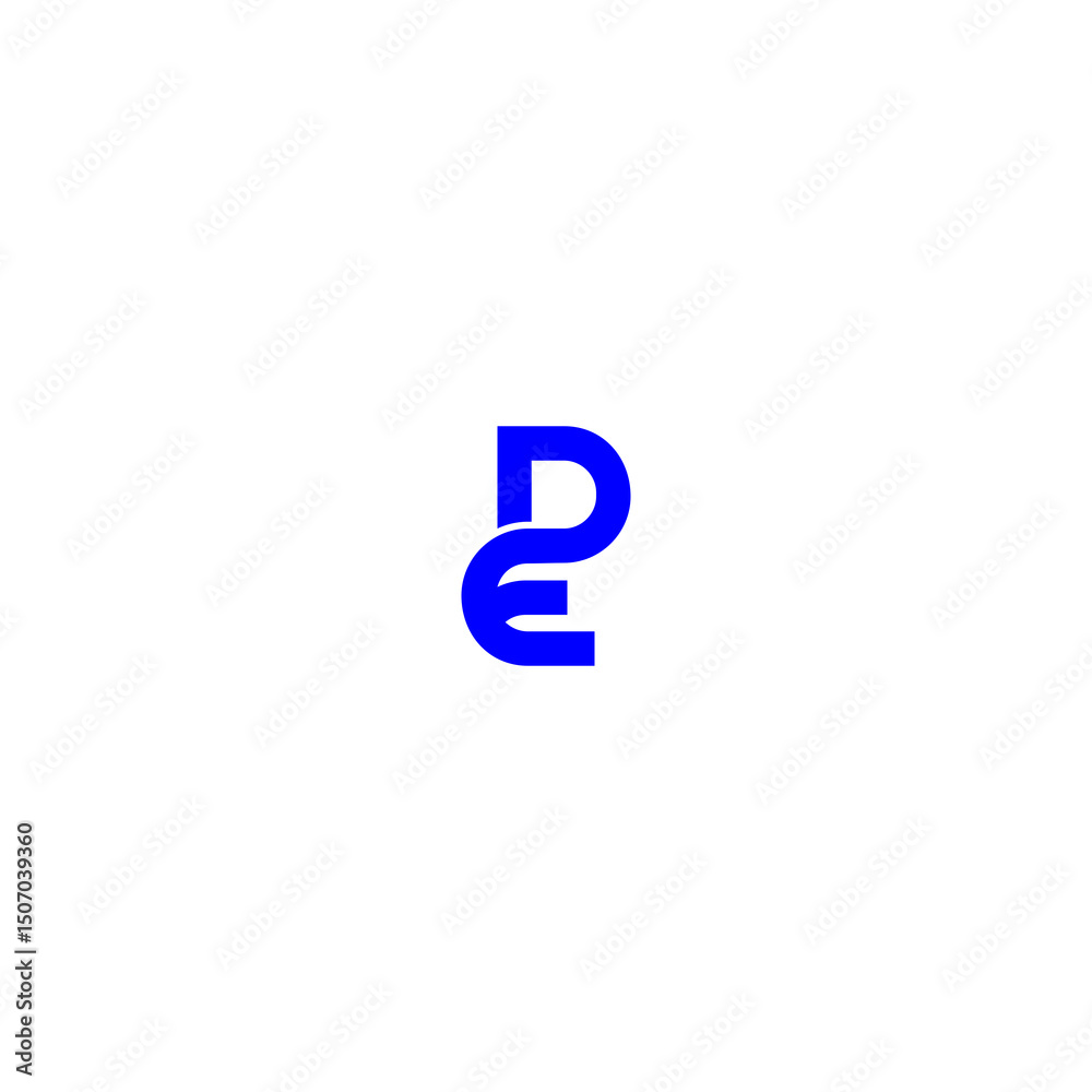 Initials Letter DE Logo Initials Letter DE Logo