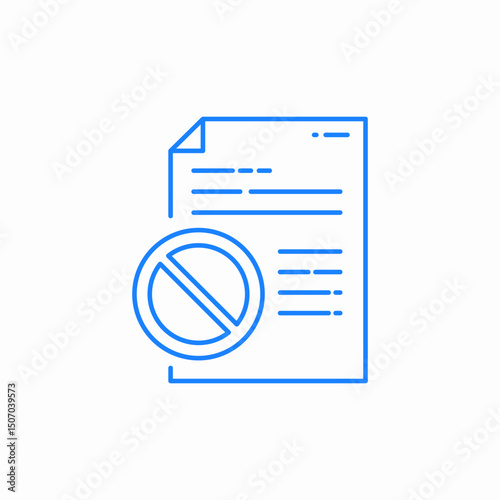 document access denied icon sign vector