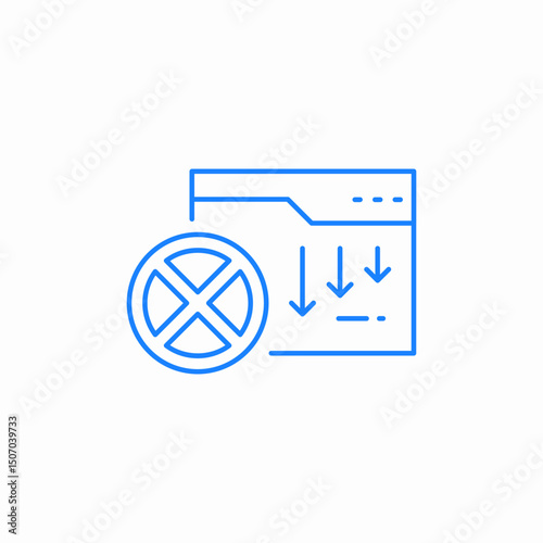 download blocked prohibited icon sign vector