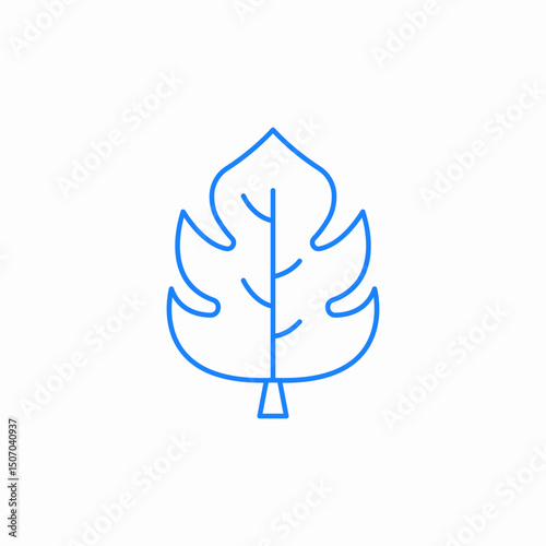 leaf simple nature icon sign vector