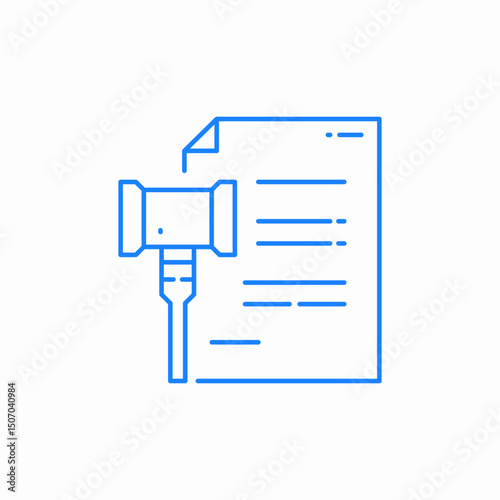 legal document gavel icon sign vector