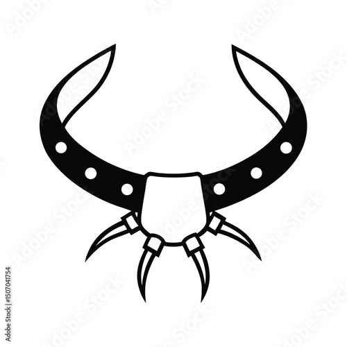 Black Leather Choker Handcrafted Design