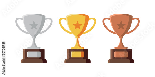 illustration of champion trophy collection