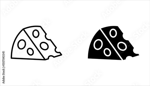 Cheese icon set, Vector illustration isolated on white background.