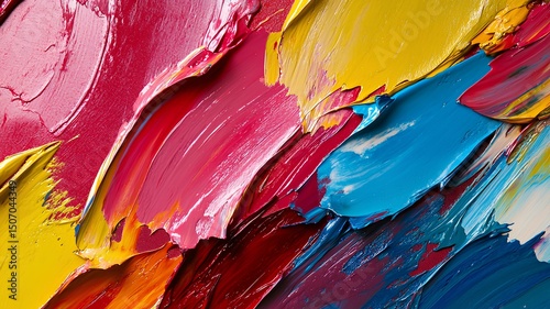 Abstract image with 3d model 4k resolution with 3 color mix