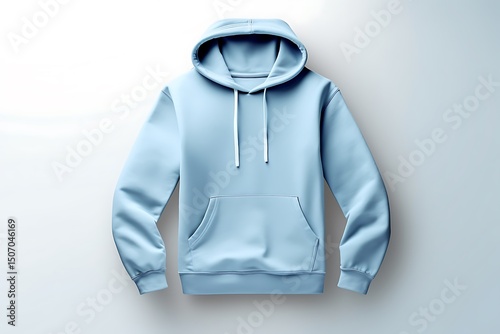 Pullover hoodie on hanger in clean composition for use in stylish clothing brand mockups