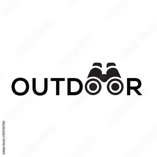 The phrase "Outdoor Exploring" embodies the thrill of stepping beyond the ordinary and immersing yourself in nature. Accompanied by a creative binocular design, it symbolizes the spirit of adventure, 