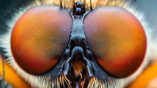 Fly's eye when zoomed 25× with the angel in front 