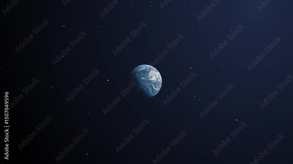 planet earth rotating atmosphere in space