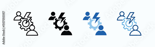 Conflict Resolution Icon Sheet Multiple Style Collection Isolated Vector