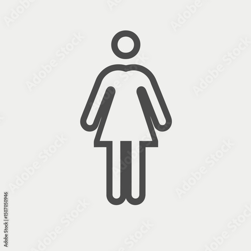 Human Silhouette Icon: Generic Person Symbol Vector4 photo