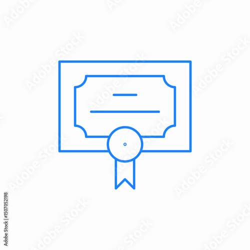 academic award certificate icon sign vector