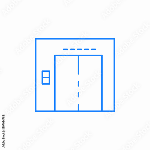 elevator doors icon sign vector