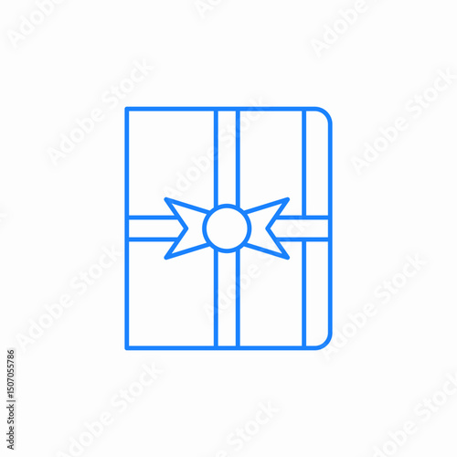 gift box book icon sign vector
