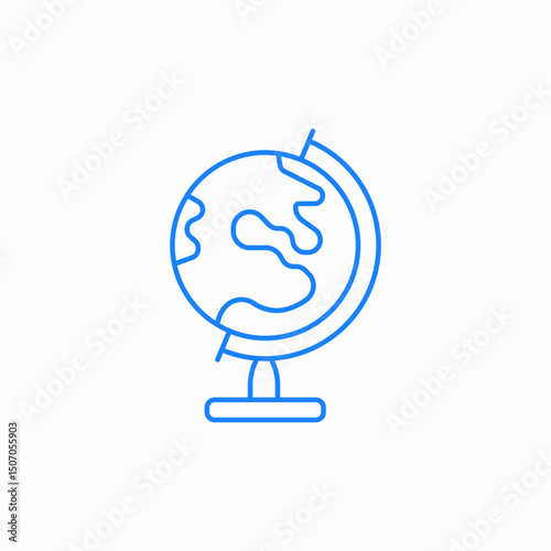 globe earth education icon sign vector