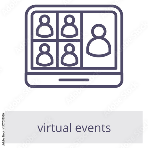 Virtual Ivents Element For Design Graphic