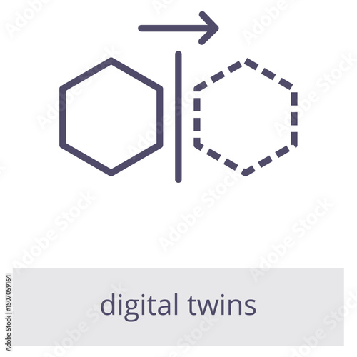 Digital Twins Element For Design Graphic