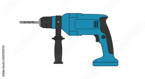 Electric drill designed for home improvement tasks in a workshop with focus on functionality and ease of use for DIY enthusiasts