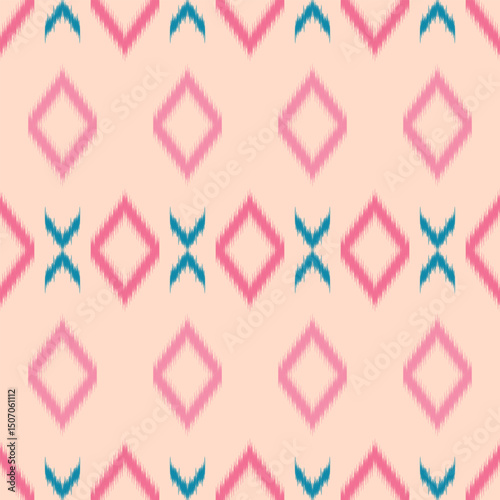 seamless pattern design in ikat style for any perpose printing